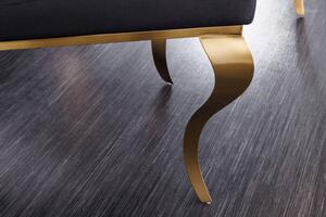 Dizajnová stolička Rococo čierna / zlatá