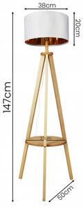 Stojacia lampa 1xE27/40W/230V biela