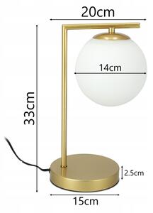 Stolná lampa 1xE27/40W/230V zlatá/biela