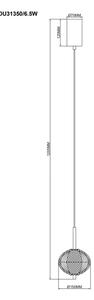 Zuma Line 003064-034758 - LED luster na lanku GALATEA LED/6,5W/230V zlatý