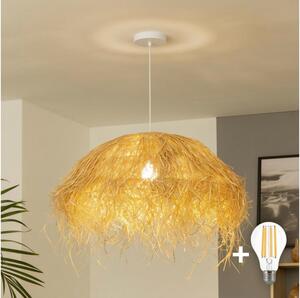Brilagi - LED luster na lanku CERIA BOHO 1xE27/40W/230V, priemer 60 cm, z rafie
