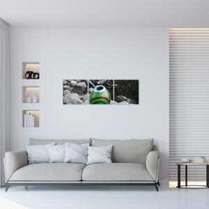 Zelený hrnček - obraz (Obraz 90x30cm)