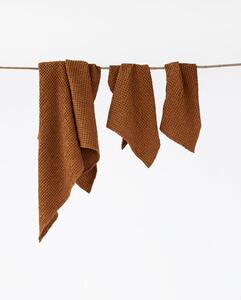 Magic Linen Cinnamon sada vaflových uterákov (3 ks)