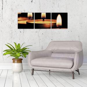 Horiace sviečky - obraz (Obraz 90x30cm)