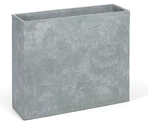 Kvetináč obdĺžny XL, 74 x 22 x 66 cm, cement, sivá