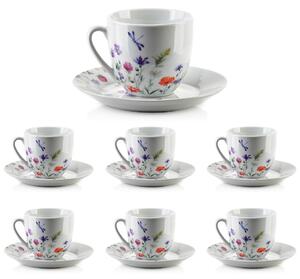 Porcelánová šálka s podšálkou Joy Dragonfly 250 ml sada 6ks