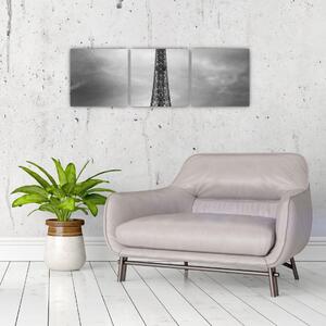 Trabant u Eiffelovej veže - obraz na stenu (Obraz 90x30cm)