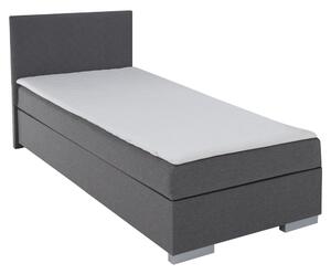 KONDELA Boxspringová posteľ, jednolôžko, sivá, 90x200, univerzálna, ADARA