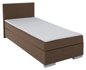 KONDELA Boxspringová posteľ, jednolôžko, hnedá, 90x200, univerzálna, ADARA