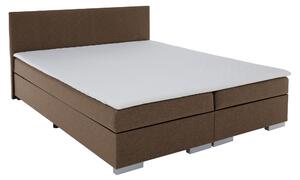 KONDELA Boxspringová posteľ, hnedá, 140x200, ADARA