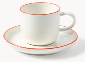 Porcelánové šálky na espresso's podšálkami Facile, 2 ks