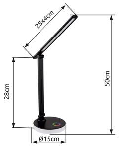 Globo 58445B - LED RGBW Stmievateľná stolná lampa GERALDO LED/5W/230V + LED/2W