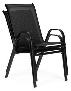 Čierne záhradné stoličky 2 ks
