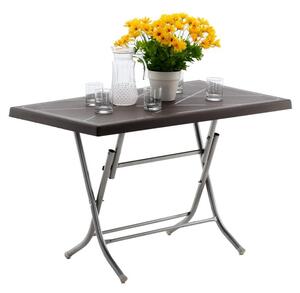 Záhradný stôl rozkladací hnedý 65 x 115 x 74 cm Hnedá