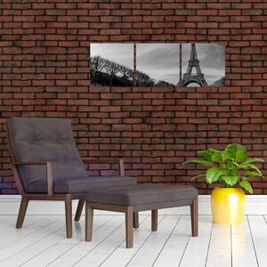 Abstraktný obraz Eiffelovej veže (Obraz 90x30cm)