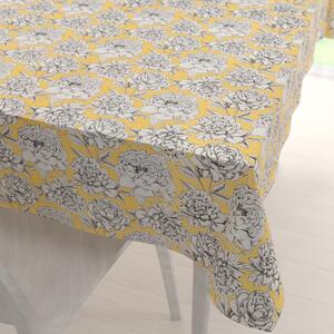 Biante Bavlnený obdĺžnikový obrus Sandra SA-510 Pivonky na žltom 100x140 cm