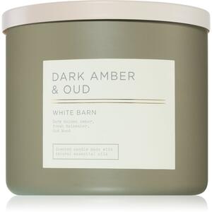 Bath & Body Works Dark Amber & Oud vonná sviečka 411 g