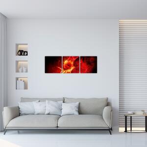 Oheň - abstraktný obraz (Obraz 90x30cm)