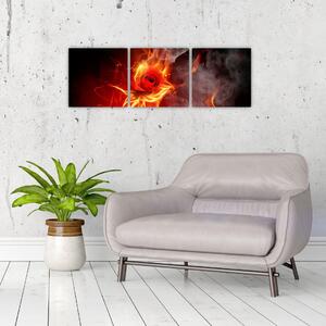Obraz abstraktného ohňa (Obraz 90x30cm)