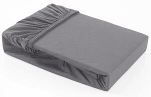 Farebné napínacie prestieradlo Klinmam Home Elastan, farba sivá, 90-100x200 cm
