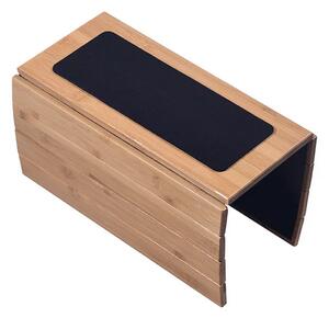 Kondela OSEN 0000291121 - odkladacia podložka na sedačku 48x32x1cm prírodný banbus/čierna plsť