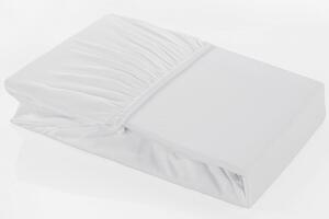 Farebné napínacie prestieradlo Klinmam Home Elastan, farba biela, 90-100x200 cm