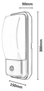 Rabalux 77233 - LED Vonkajšie nástenné svietidlo so senzorom MATZEN 20W/230V IP65