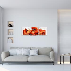 Obraz vlčích makov (Obraz 90x30cm)