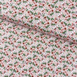 Metráž Bavlna vzorovaná - Maky na ružovom