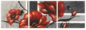 Abstraktný obraz kvetín (Obraz 90x30cm)