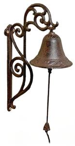 BOLTZE Záhradný zvonček Bolt, 33x12 cm, liatina, hnedá