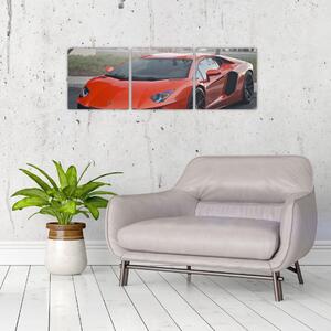 Obraz červeného Lamborghini (Obraz 90x30cm)