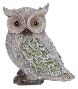 ProGarden Záhradná figúrka z polyresínu Owl 1, 18 cm, viacfarebná