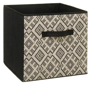 5five Simply Smart Úložný box Ethnique, 31x31x31 cm, čierna