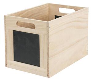 H&S Decoration Úložný box s tabuľou Wooden, 30x20x20 cm, drevo