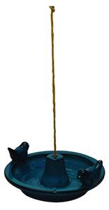 Esschert Design Závesné napájadlo pre vtáky Mia, 30x10 cm, keramika, modrá