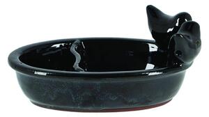 Esschert Design Napájadlo pre vtáky Duke, 8,5x16 cm, keramika, čierna