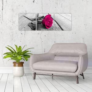 Obrazy kvetov - ruža (Obraz 90x30cm)
