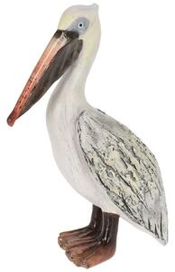 ProGarden Záhradná figúrka z polyresínu Pelican, 29 cm, biela