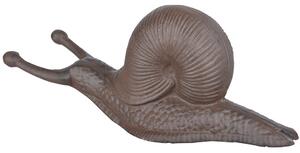 Esschert Design Záhradná liatinová figúrka Snail, 12,5x32 cm, hnedá