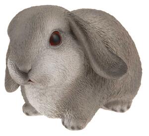 ProGarden Záhradná figúrka z polyresínu Bunny, 16 cm, sivá