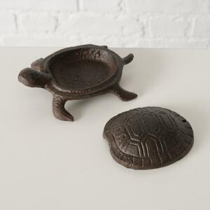 BOLTZE Nádoba na kľúče Turtle, 4x12 cm, kov, hnedá