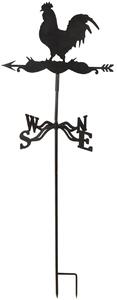 Esschert Design Zapichovací ukazovateľ vetra Rooster, 134x45 cm, kov, hnedá