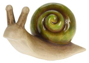 ProGarden Záhradná figúrka z polyresínu Snail, 12,6 cm, zelená