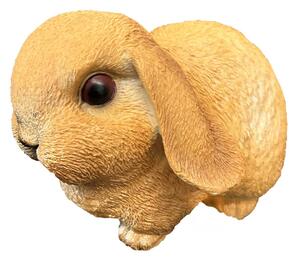 ProGarden Záhradná figúrka z polyresínu Bunny, 16 cm, hnedá