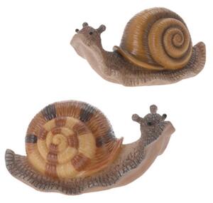 ProGarden Záhradná figúrka z polystonu Snails, sada 2ks, 10 cm, viacfarebná