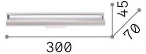 Nástenné svetlo IDEAL LUX LED Dorica, čierna, výška 30 cm, kov, Čierna, Obývacia izba / jedáleň, Hliník, Moderný