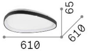 Stropné LED svetlo IDEAL LUX Gemini, mosadz, 61 cm, 2700 K, zapnutie/vypnutie, Mosadz / zlato, Obývacia izba / jedáleň, kov, Moderný, Závesné svietidlo