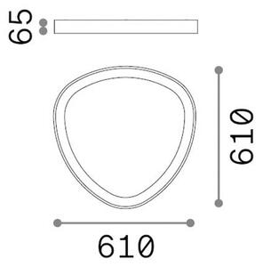 Stropné LED svetlo IDEAL LUX Gemini, biele, 61 cm, 4000 K, zapnutie/vypnutie, Biela / opálová, Obývacia izba / jedáleň, kov, Moderný, Závesné svietidlo