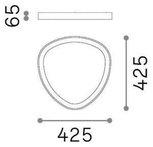 Stropné LED svetlo IDEAL LUX Gemini, biele, 42 cm, 4000 K, zapnutie/vypnutie, Biela / opálová, Obývacia izba / jedáleň, kov, Moderný, Závesné svietidlo